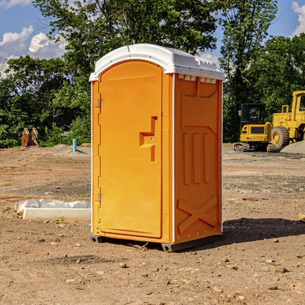 can i customize the exterior of the portable restrooms with my event logo or branding in Mount Enterprise